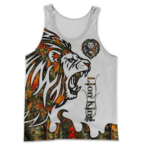 Lion Orange Tattoo camo 3D all over printed shirts for men and women HC28002-Apparel-Huyencass-Tank Top-S-Vibe Cosy™