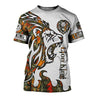 Lion Orange Tattoo camo 3D all over printed shirts for men and women HC28002-Apparel-Huyencass-T-Shirt-S-Vibe Cosy™