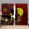 Aboriginal Flag Circle Dot Painting Thermal Grommet Window Curtains HC30603