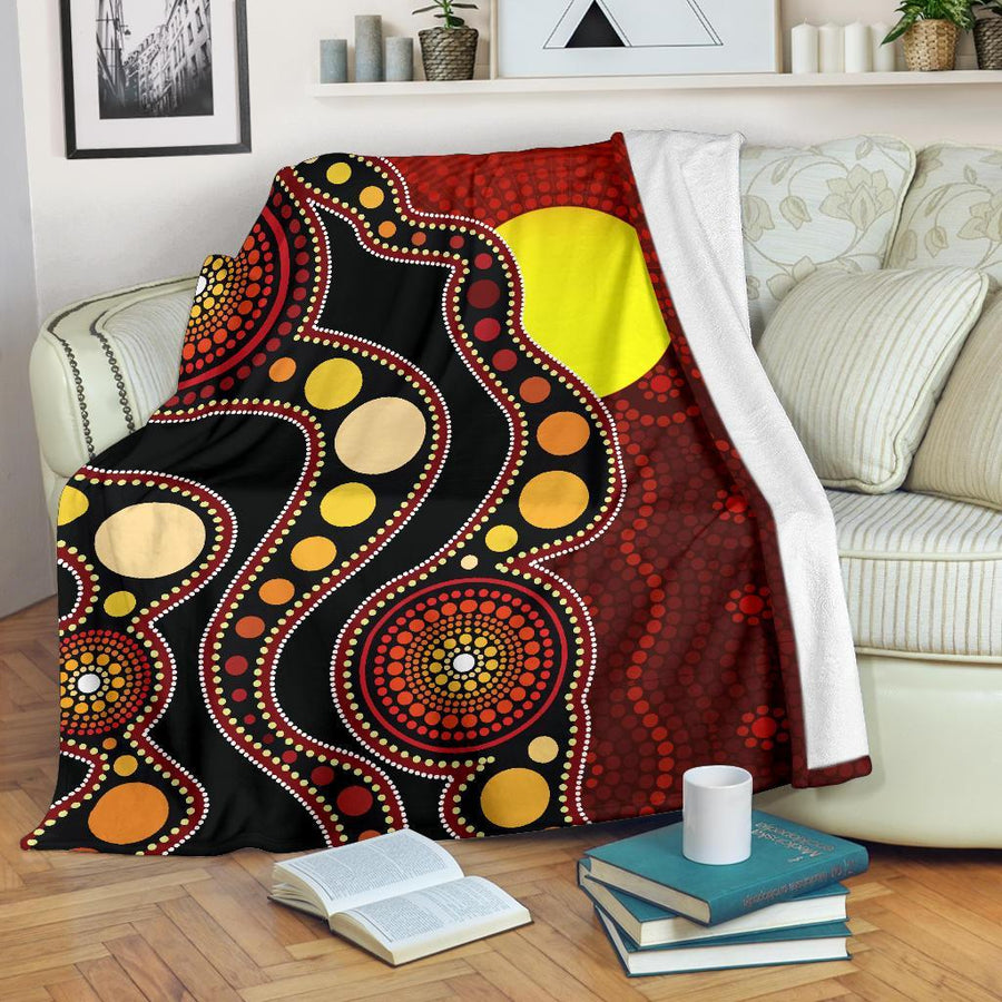 Aboriginal Culture Painting Art 3D Design Blanket