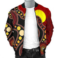 Aboriginal Flag Circle Dot Painting Art 3D design Bomber