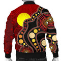 Aboriginal Flag Circle Dot Painting Art 3D design Bomber