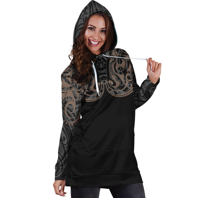 Maori Tattoo Special Hoodie Dress-Apparel-HD09-Hoodie Dress-S-Vibe Cosy™