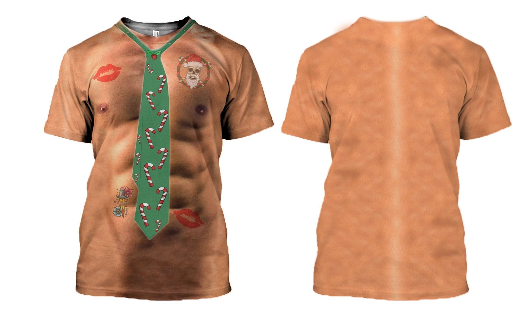 3D All Over Printed Real Men's Xmas Sexy Man Shirts and Shorts-Christmas-6teenth World™-T-shirt-XS-Vibe Cosy™