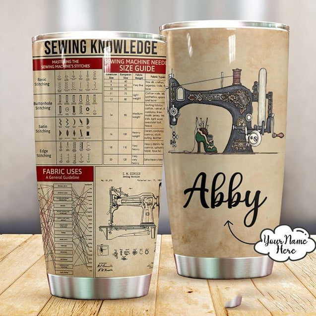 Sewing knowledge tumbler custom name HG32100-HG-Vibe Cosy™