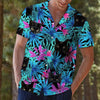 Black cat tropical leaves hawaii shirt HG7700-Apparel-HG-Hawaiian shirt-S-Vibe Cosy™