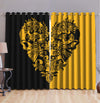 Gothic Art Skull 3D All Over Printed Window Curtains