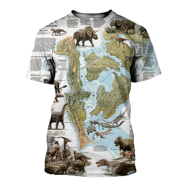 3D All Over Printed Dinosaurs Shirts and Shorts-3D All Over Printed Clothes-HP Arts-T-shirt-XS-Vibe Cosy™