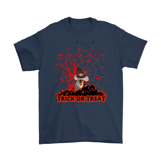 Australian Koala Trick or Treat Halloween Red T-Shirt 01 H9-T-SHIRTS-HP Arts-Gildan Mens T-Shirt-Navy-S-Vibe Cosy™