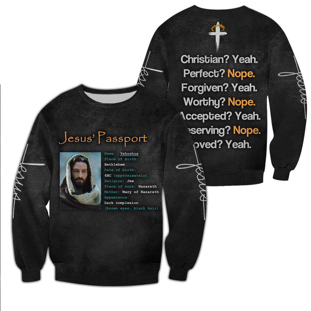 Jesus Passport 3D All Over Printed Shirts For Men and Women PL250303-Apparel-PL8386-Sweatshirts-S-Vibe Cosy™