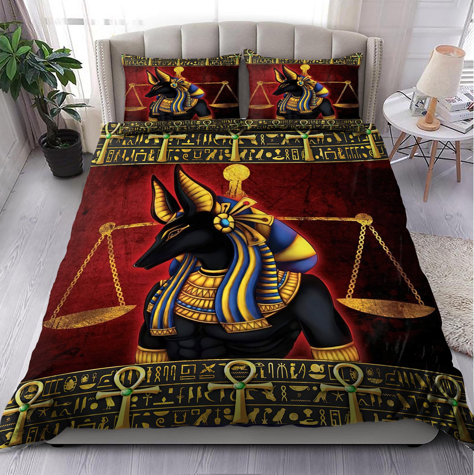 Anubis Scale Ancient Egyptian Bedding set