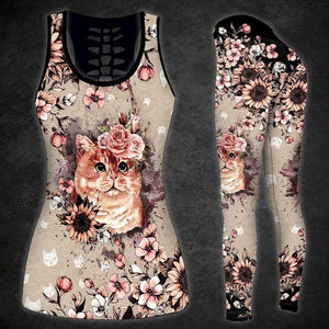 Cat combo tank + legging HG3206-Apparel-HG-S-S-Vibe Cosy™