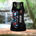 Customize Name Puerto Rico Combo Hollow Tank Top And Legging Outfit MH02032104