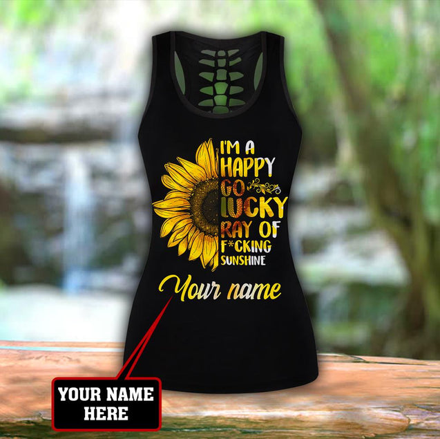 Customize Name Flower Hippie Combo Hollow Tank Top And Legging Outfit AM09042106