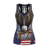 Happy Independence Day United States of America 3D All Over Printed Legging + Hollow Tank