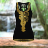 African Golden Dashiki Pattern 3D Over Printed Legging & Tank top ML