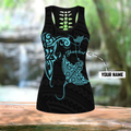 Amazing Polynesian Blue Ray Tattoo Personalized Deluxe Legging & Tank Top ML