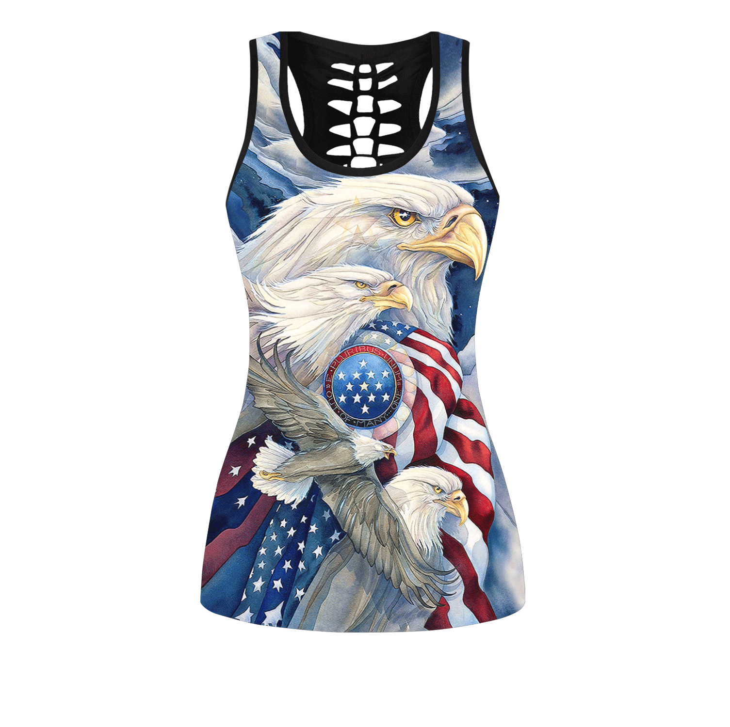 American 3D All Over Printed Legging + Hollow Tank