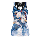 American Pride 3D All Over Printed Legging + Hollow Tank