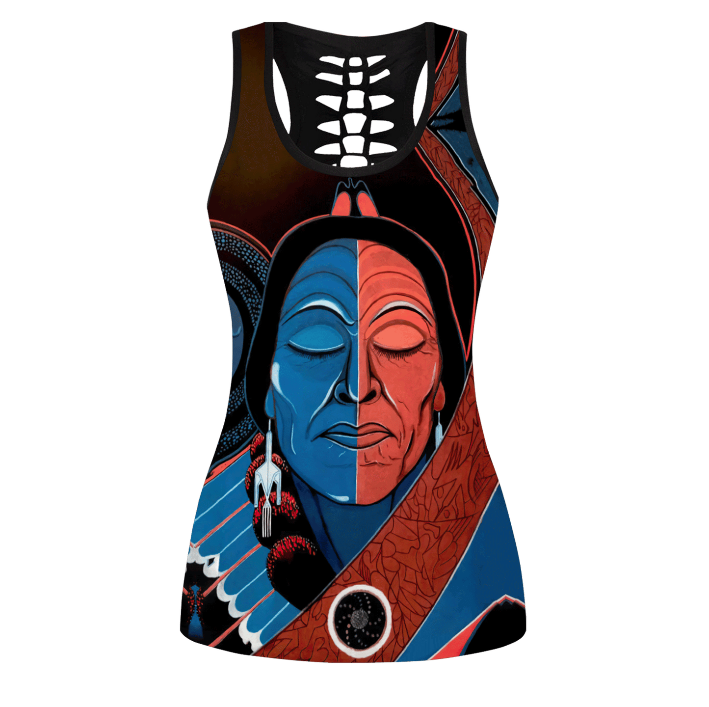 Native American 3D All Over Printed Legging + Hollow Tank