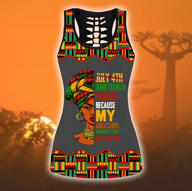 African Junteeth Day Combo Legging + Tank Top PD27042101