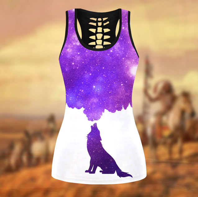 Wolf 3D All Over Printed Legging + Hollow Tank Combo