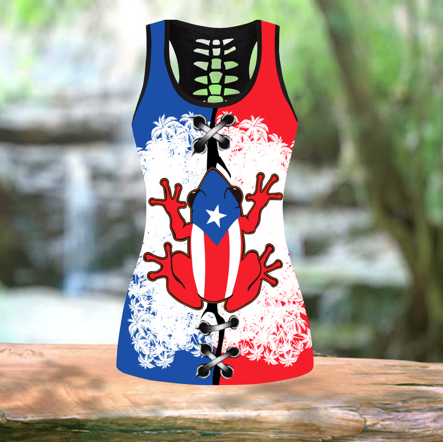 Customize Name Loving Puerto Rico Combo Legging And Tanktop