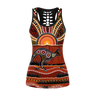 Aboriginal Kangaroo running Australia Art Combo Legging Tank