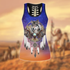 Wolf Native American 3D All Over Printed Legging + Hollow Tank Combo