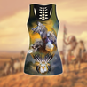 Eagle Native American 3D All Over Printed Legging + Hollow Tank