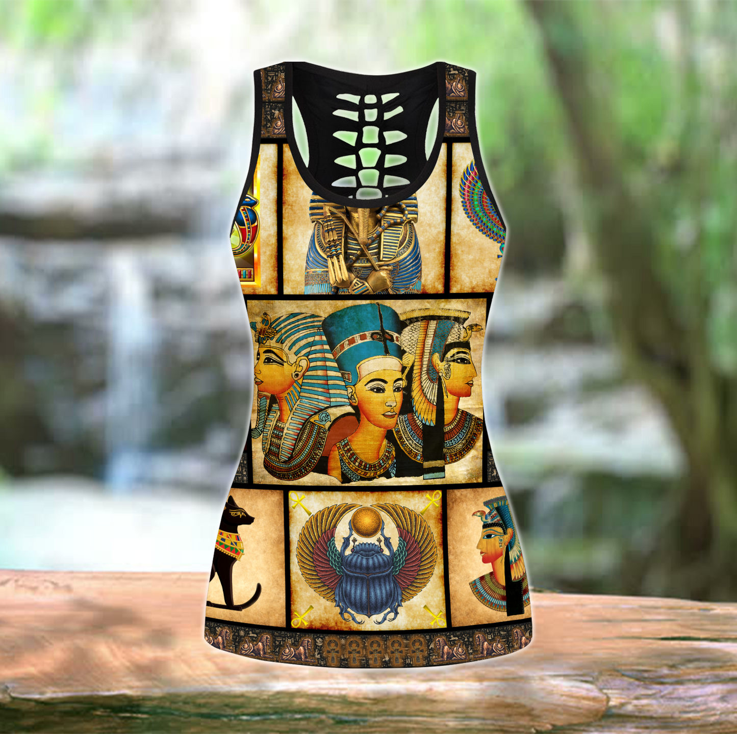 Egyptian Ancient Gods Pattern Combo Legging Tank