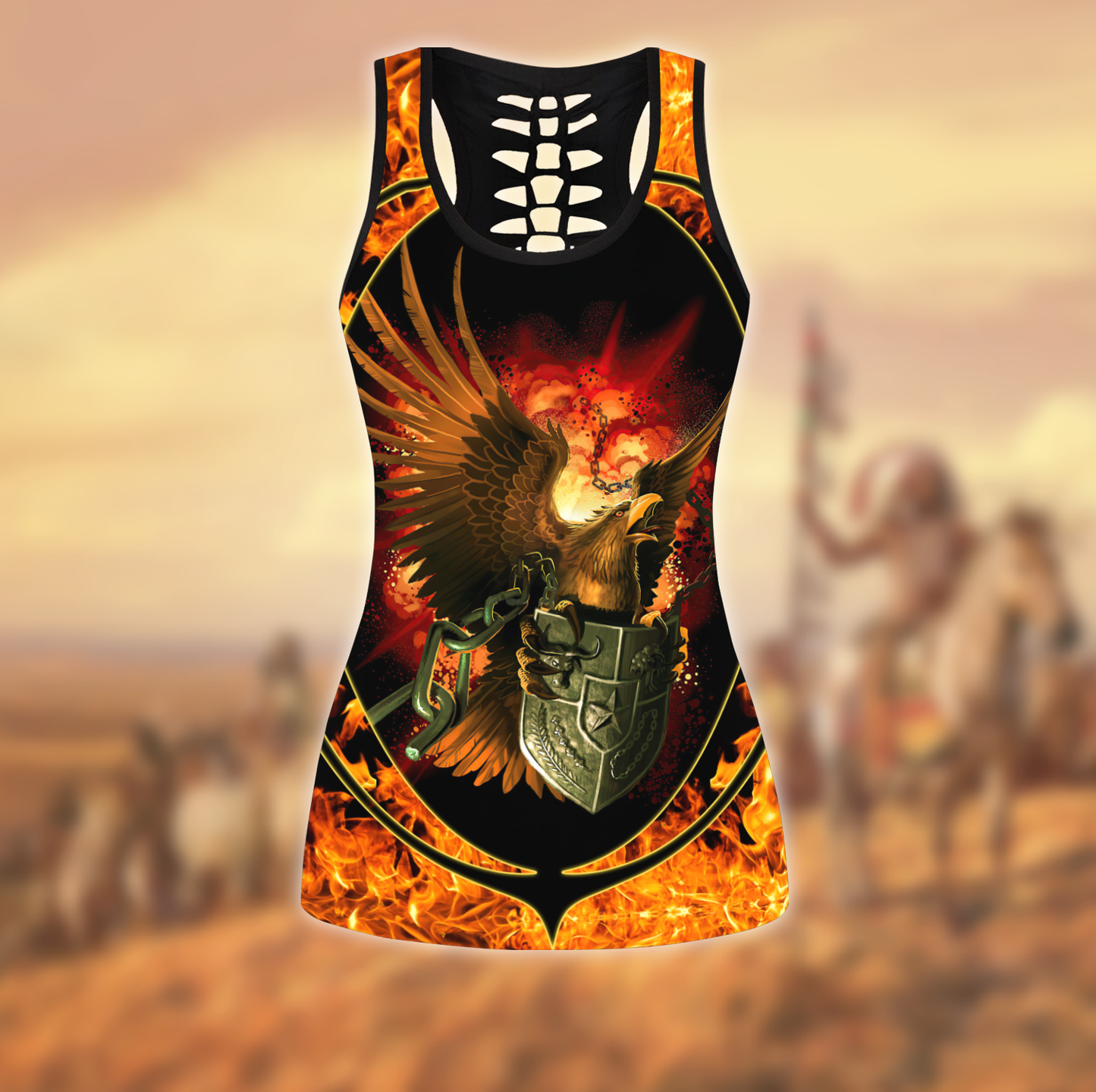 Eagle 3D All Over Printed Legging + Hollow Tank