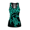 Hawaii Hibiscus Turtle 3D Over Printed Legging & Tank Top