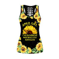 April Girl Sunshine Mixed With A Little Hurricane Combo Tank Top + Leggings