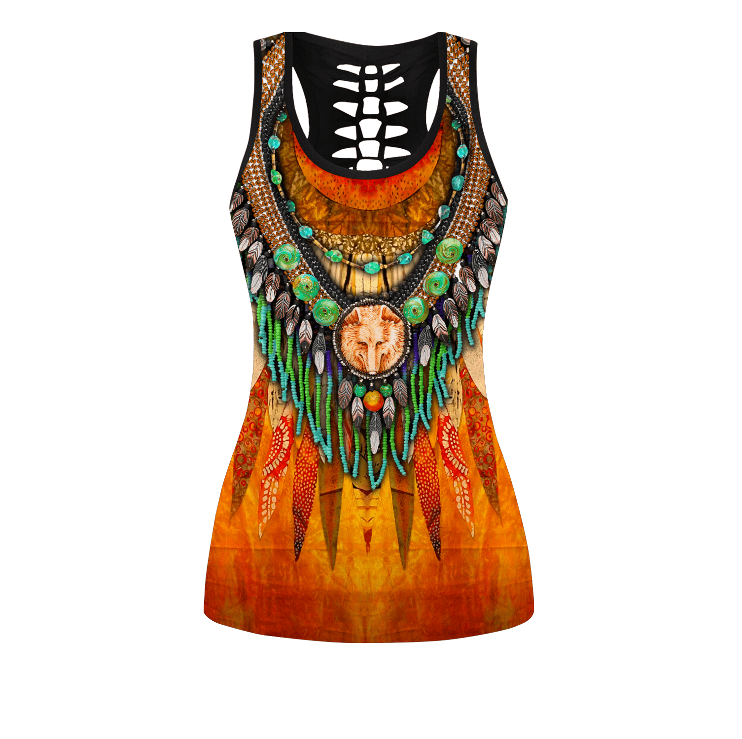 Native American 3D All Over Printed Legging + Hollow Tank Combo