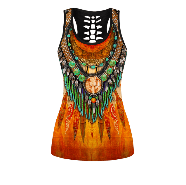 Native American 3D All Over Printed Legging + Hollow Tank Combo