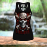 Cool Skull Combo Hollow Tank Top And Legging Outfit DA03122001