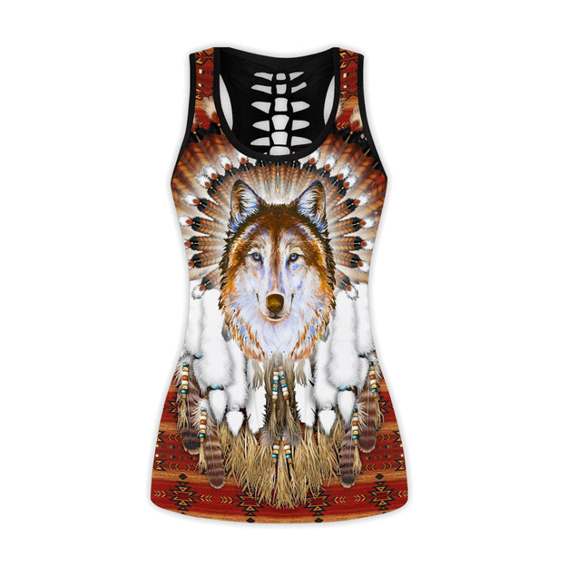 Native American 3D All Over Printed Legging + Hollow Tank