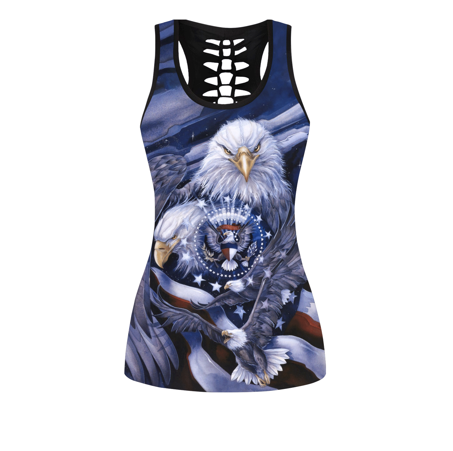 American 3D All Over Printed Legging + Hollow Tank