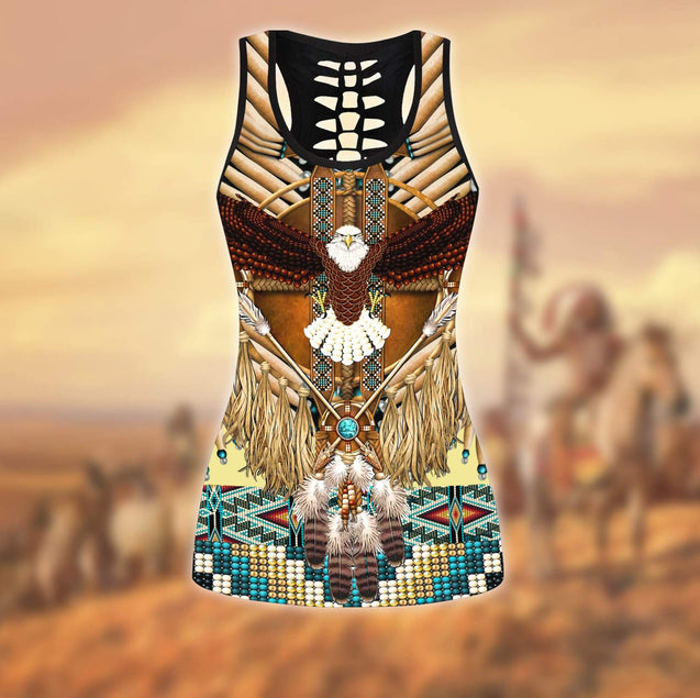 Native American 3D All Over Printed Legging + Hollow Tank Combo