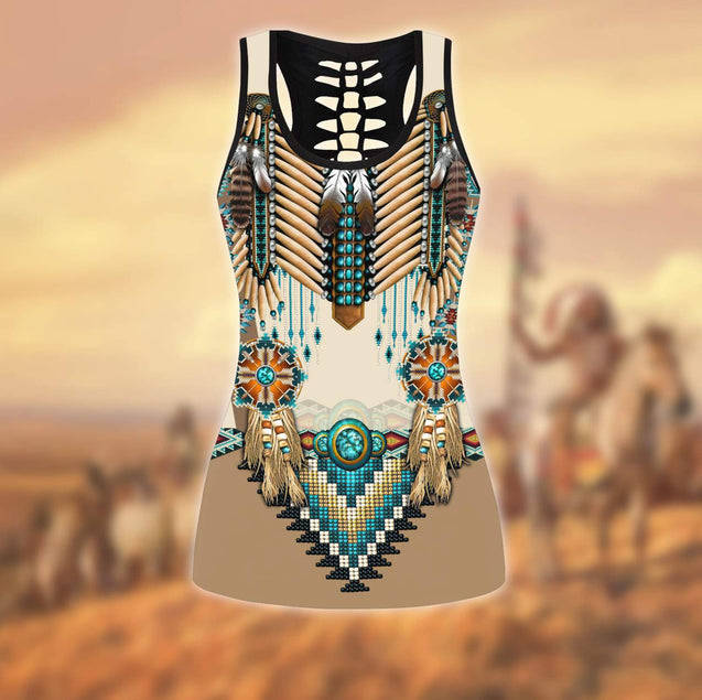 Native American 3D All Over Printed Legging + Hollow Tank Combo