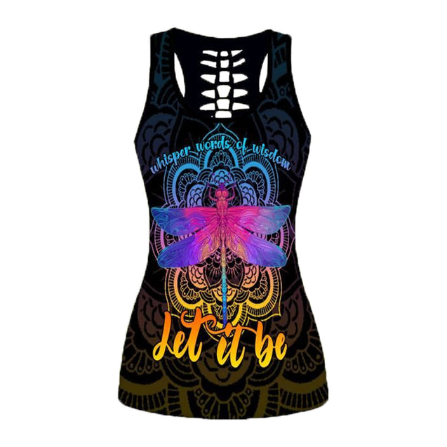 Premium Hippie Dragonfly 3D Over Printed Legging & Tank Top