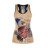 Happy Independence Day United States of America 3D All Over Printed Legging + Hollow Tank