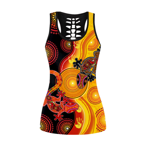 Aboriginal apparels the sun and lizards combo legging tanktop