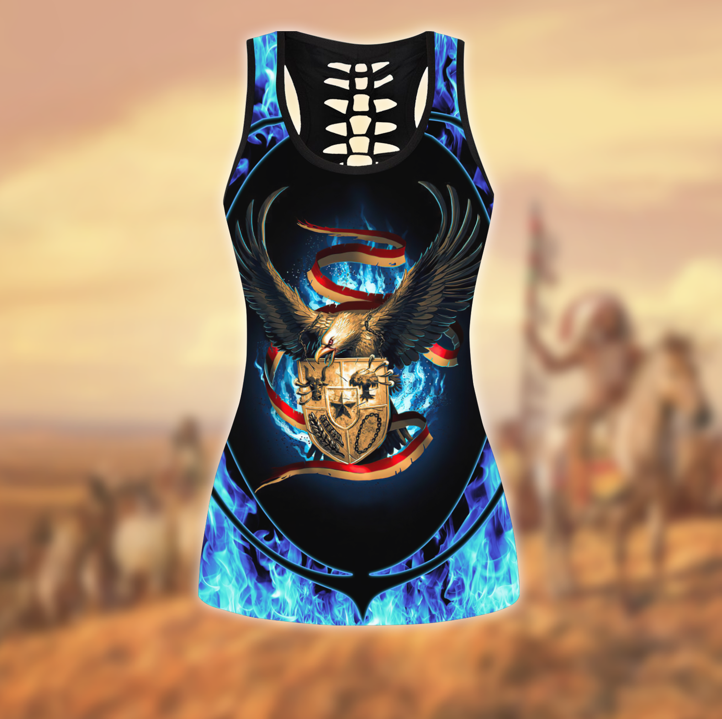 Eagle 3D All Over Printed Legging + Hollow Tank TNA27032106