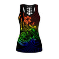 Amazing Polynesian Tattoo And Frangipani Flower Deluxe Legging & Tank top ML