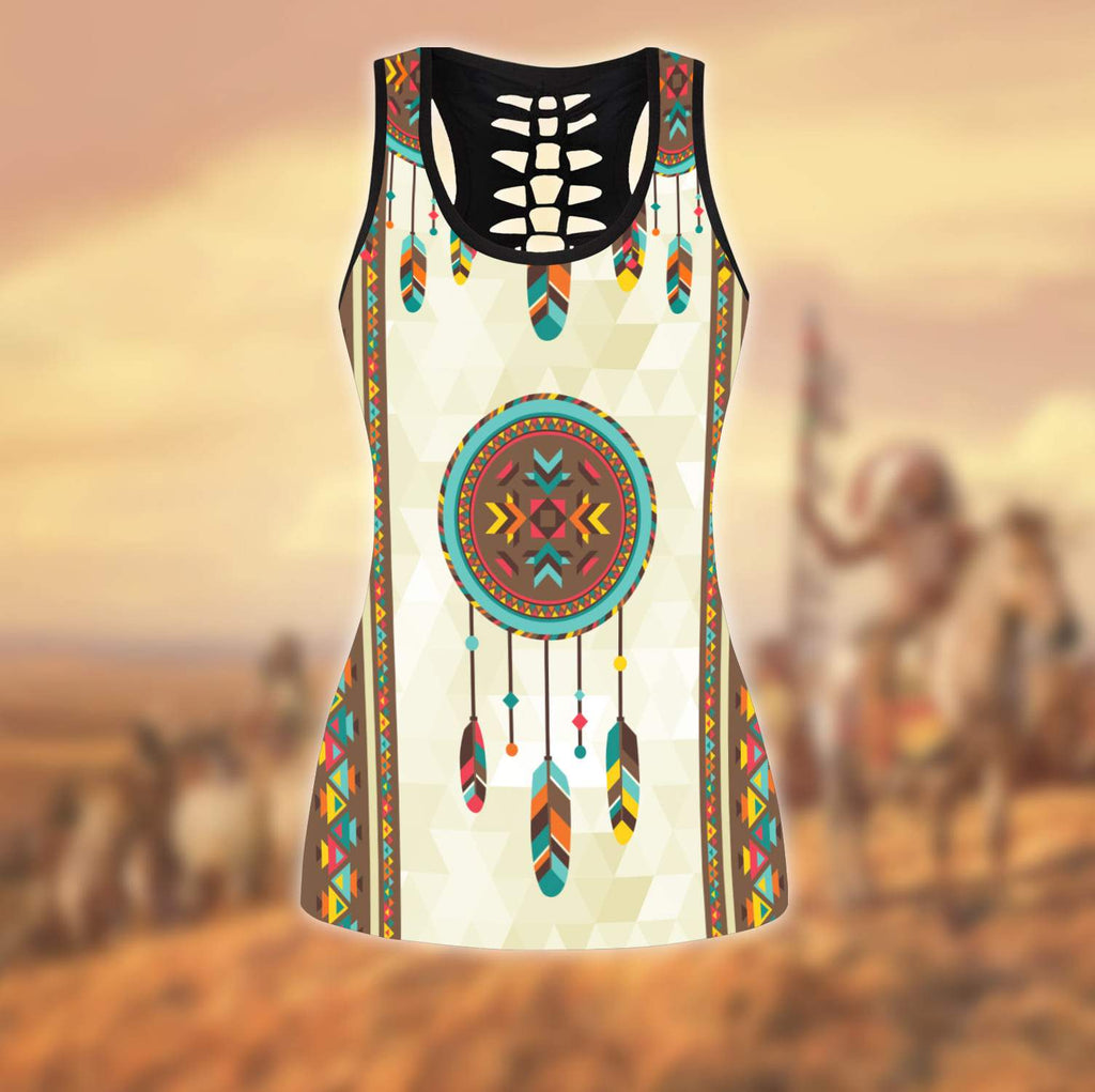 Native American 3D All Over Printed Legging + Hollow Tank Combo