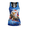 Happy Independence Day United States of America 3D All Over Printed Legging + Hollow Tank