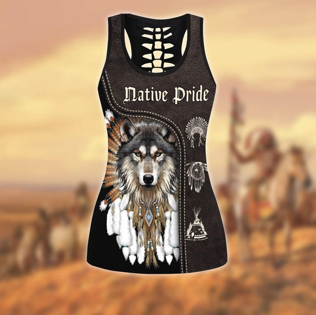 Native American 3D All Over Printed Legging + Hollow Tank