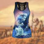 Love Wolf Love Eagle 3D All Over Printed Legging + Hollow Tank Combo
